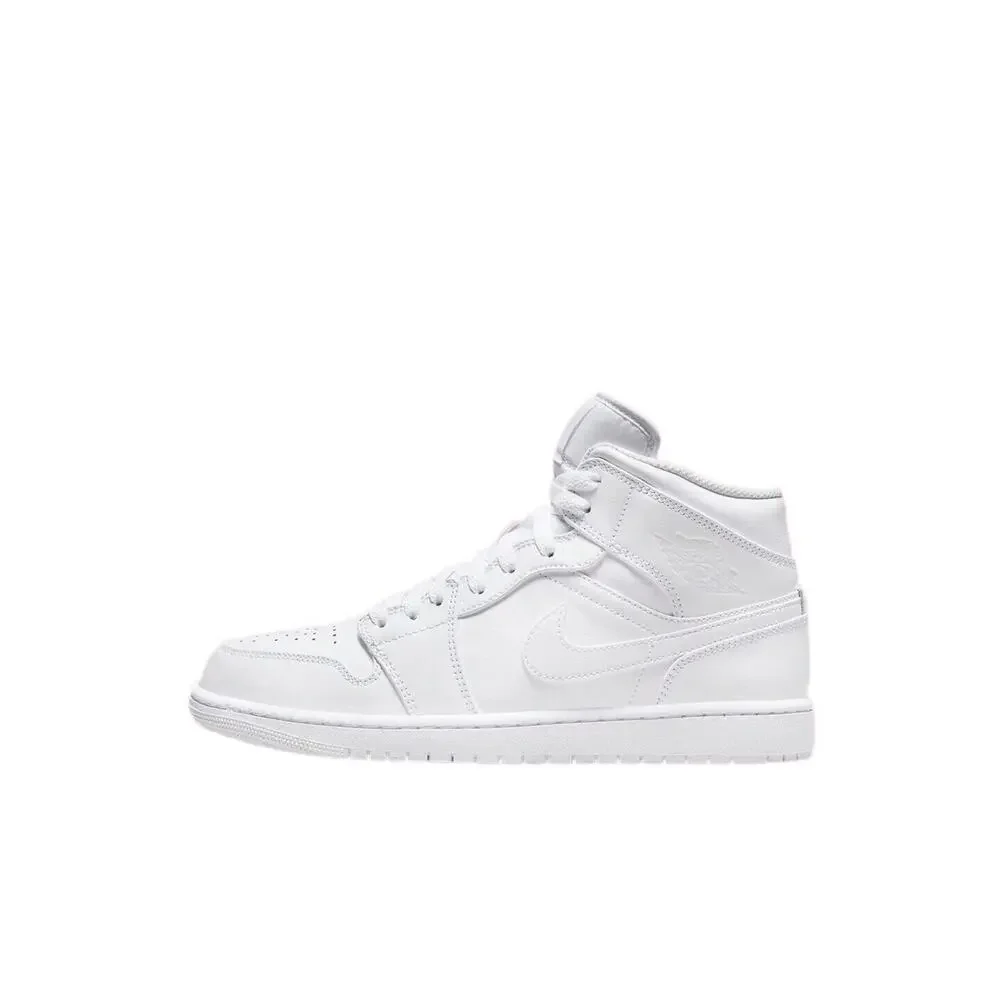 Men's Jordan 1 Mid White/White-White (554724 136) 10.5